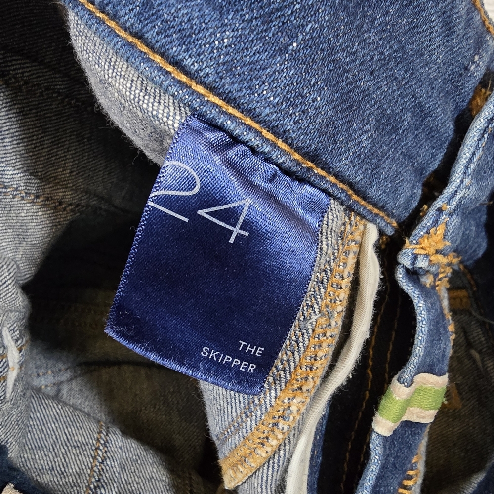 Pilcro High-Waist Cropped Wide-Leg Jeans in Dark Blue - Picture 6 of 10